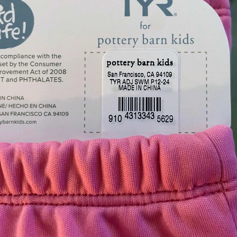2 Pottery Barn Bright Pink Baby Swim Diaper Size Large NWT